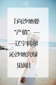 向沙地要“产值”——辽宁科尔沁沙地兴绿见闻